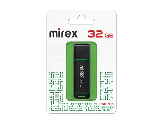 USB Флеш Mirex 32Gb USB 3.0 SPACER BLACK (13600-FM3SPB32)